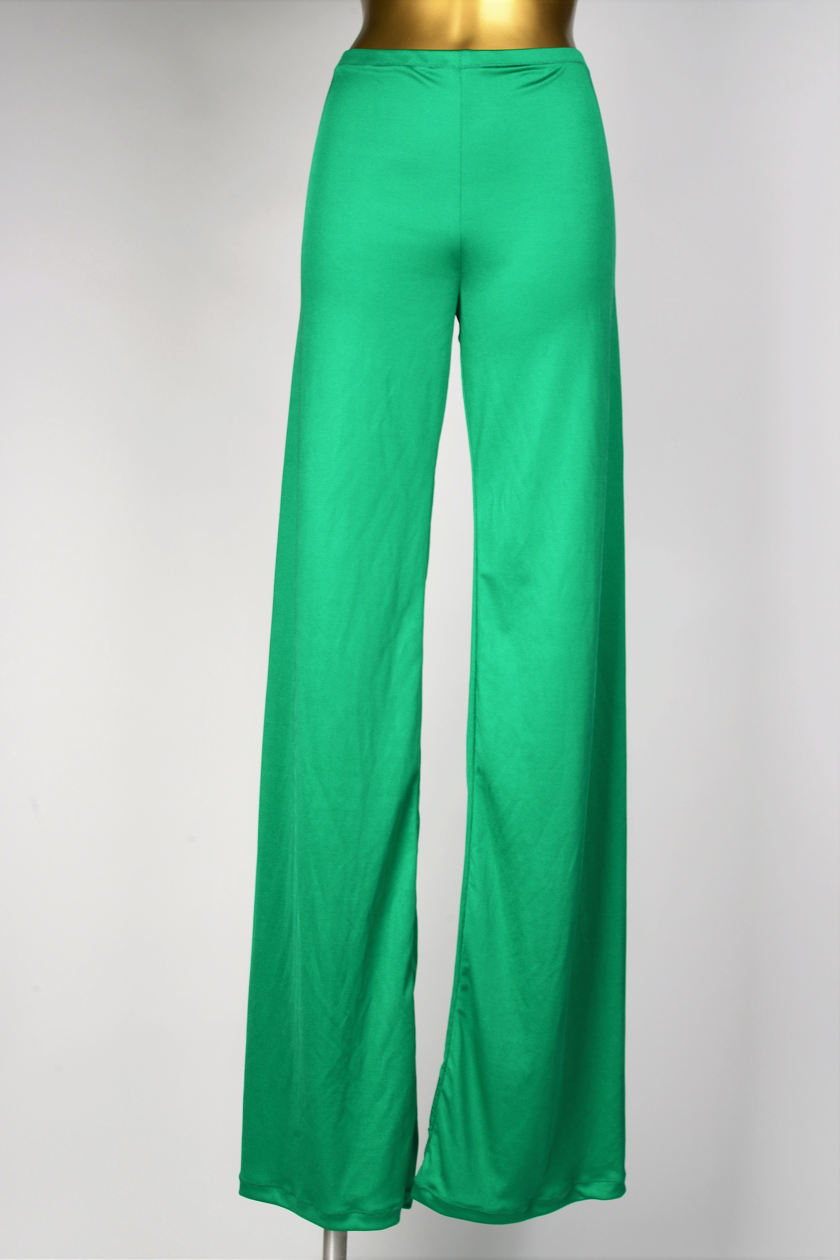 Kelly-Green-Silk-Jersey-Pants-Sweatshop-
