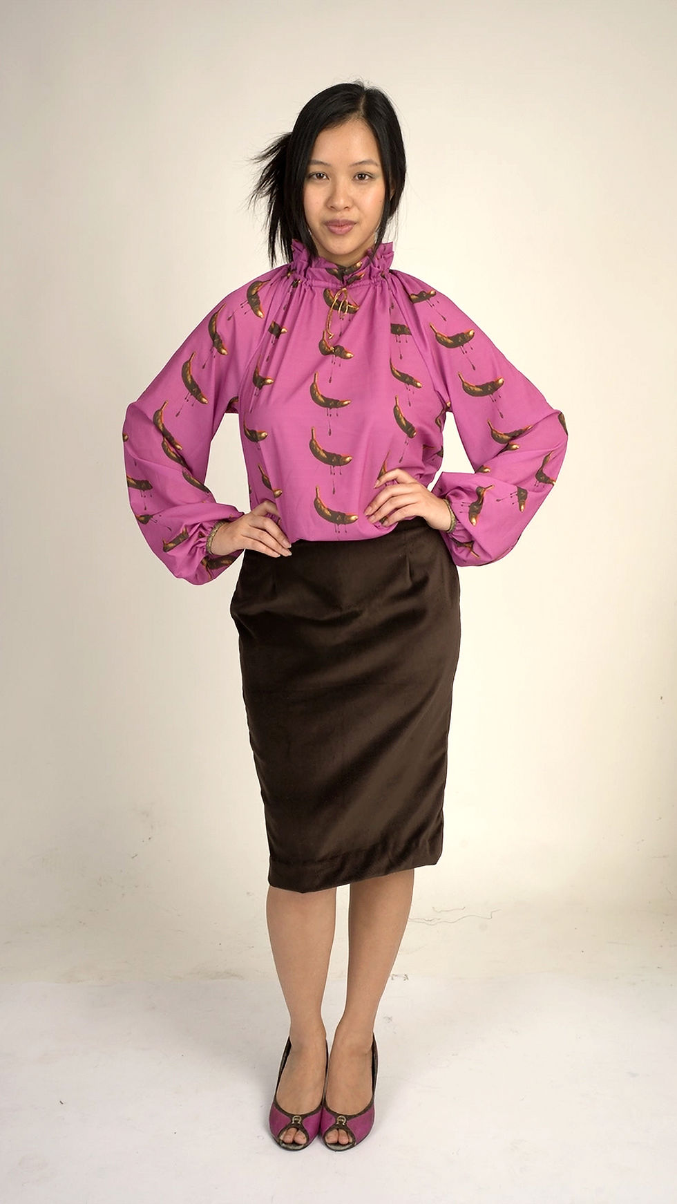 Thumbnail: Chocolate Modernity Madame Librarian Blouse