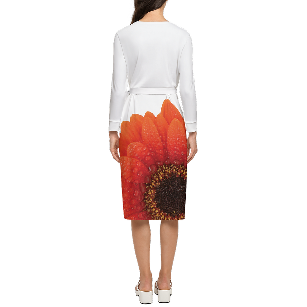 Thumbnail: Gerbera Flower Wrap Dress