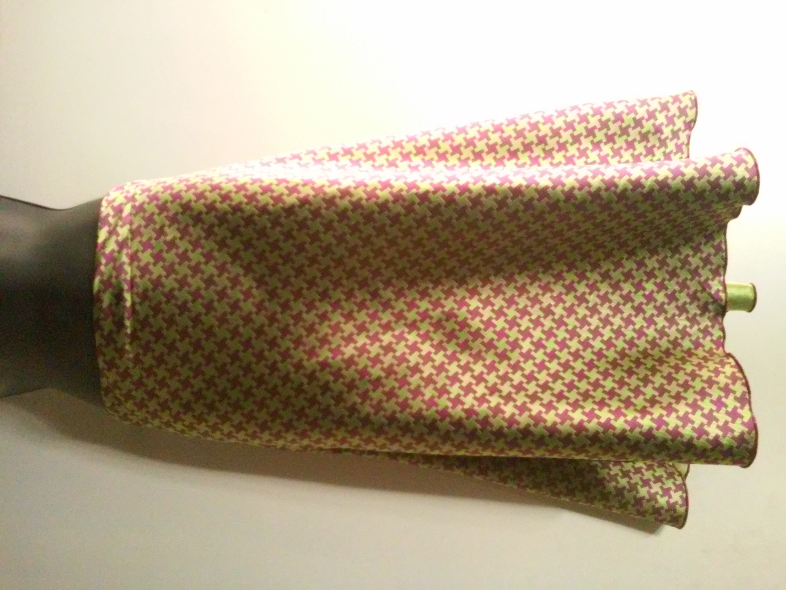 Mardi Gras Silk Houndstooth Skirt
