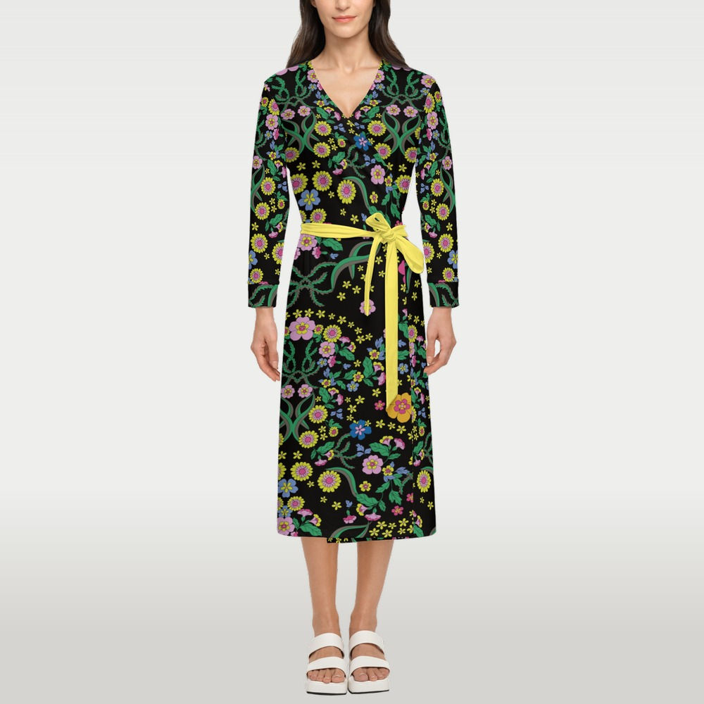 Tripping over Daisies Wrap Dress