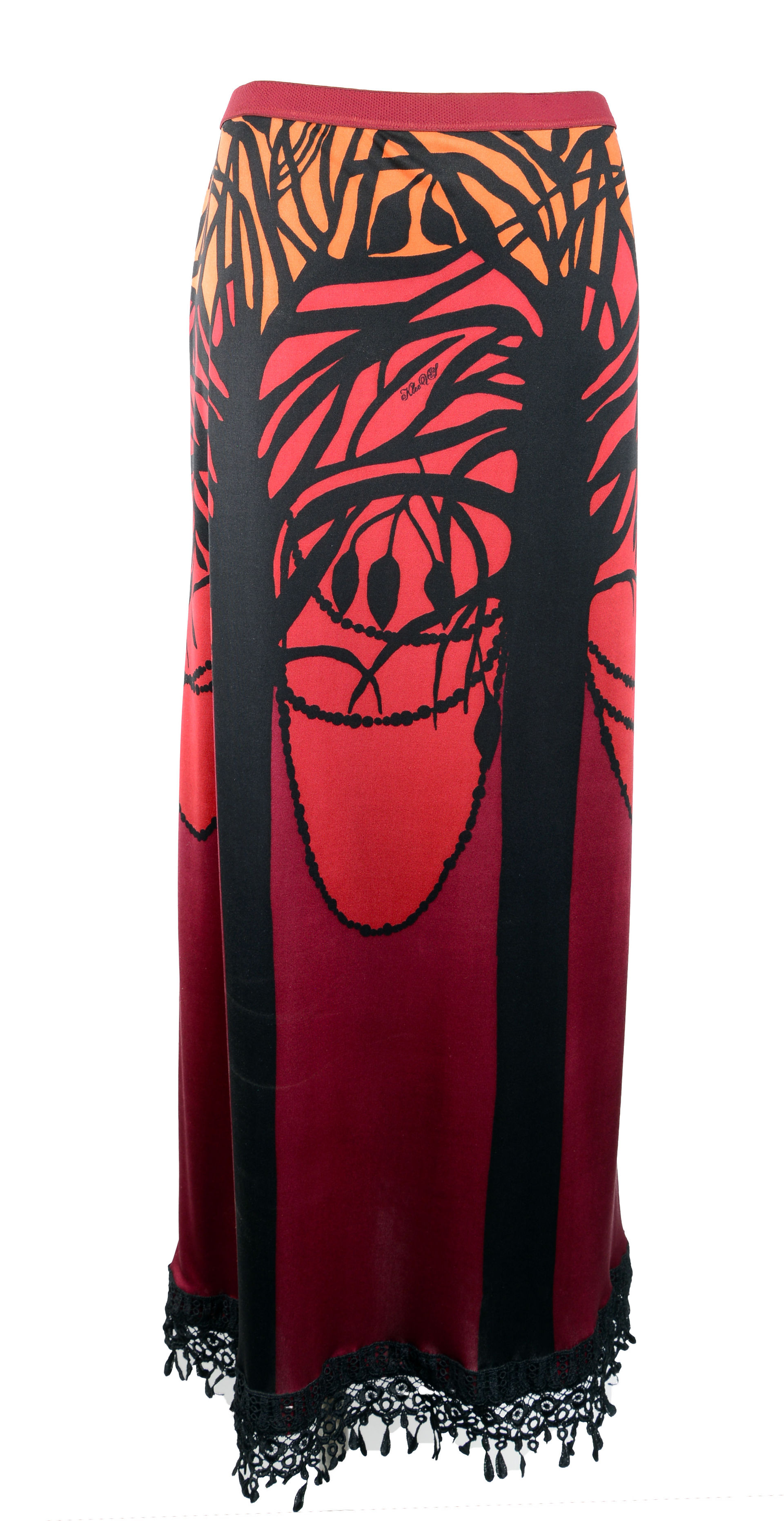 Sunset Silk Jersey Skirt