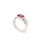 Miniatura: Anillo plata y cristal morado