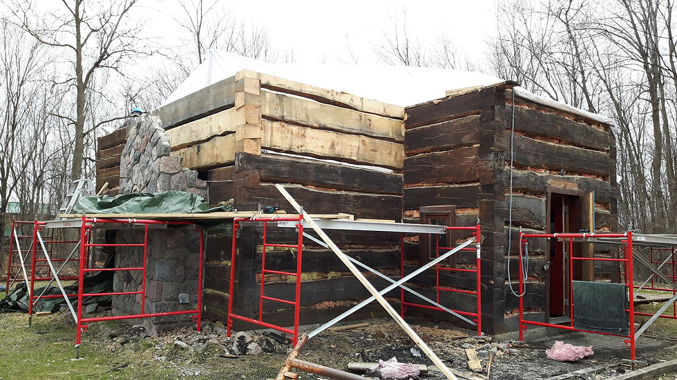 Log cabin restoration