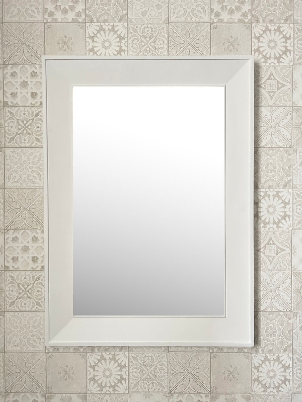 Thumbnail: Modern White Wall Mirror 90cm