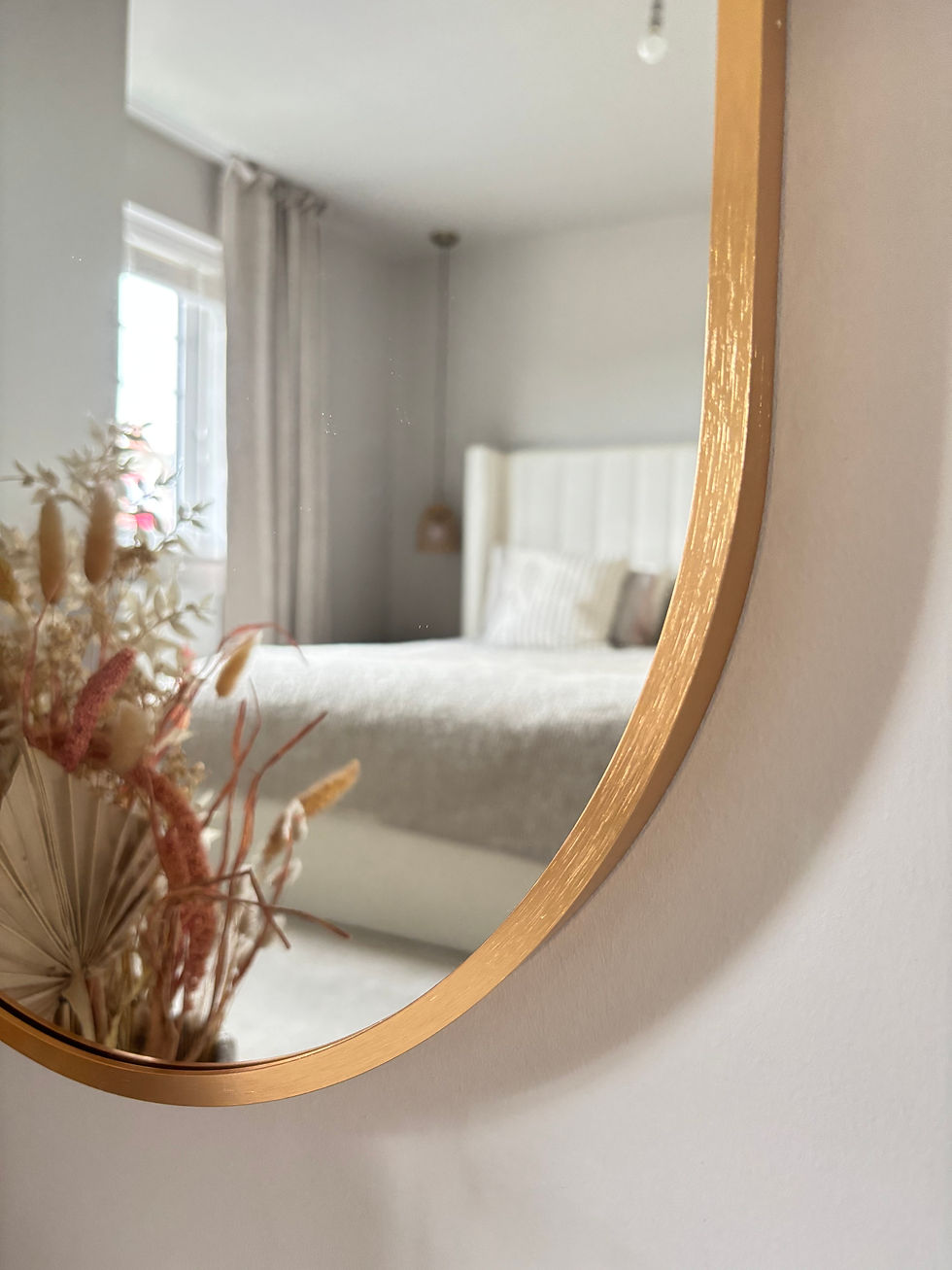 Thumbnail: Gold Tall Oval Wall Mirror - 120cm