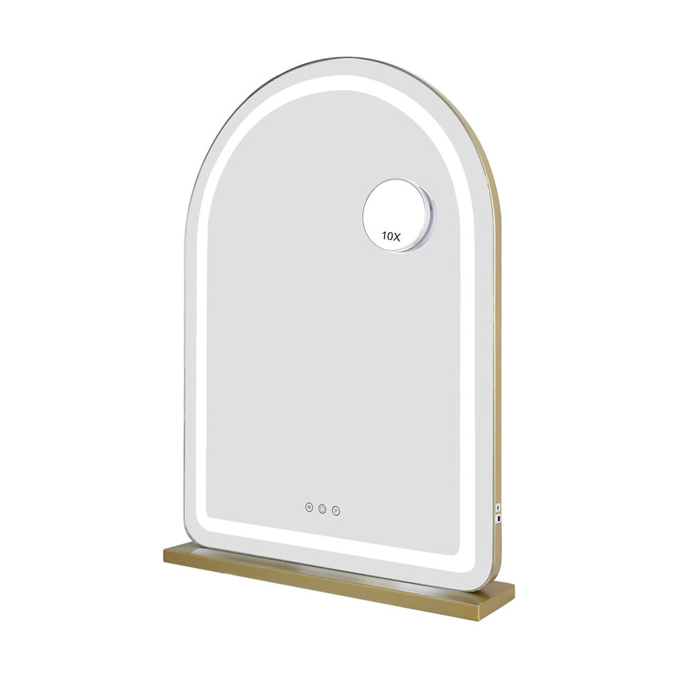 Thumbnail: LED Arched Gold Vanity Mirror 70cm