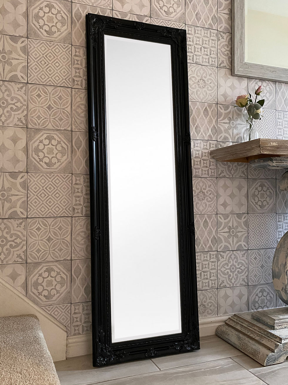 Thumbnail: Tall Black Dressing Mirror