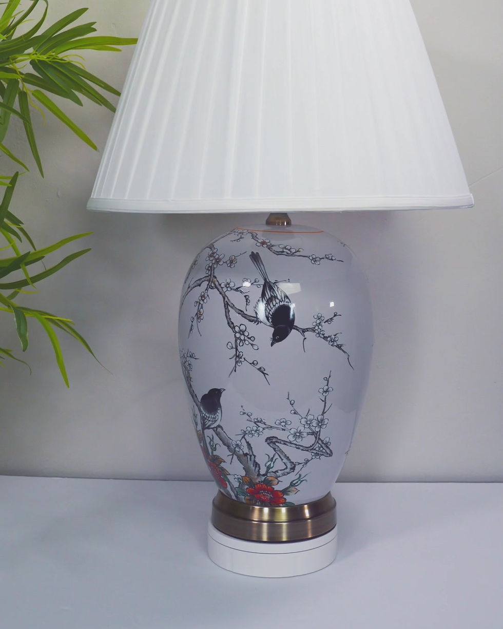 Thumbnail: Grey Magpie Ceramic Table Lamp
