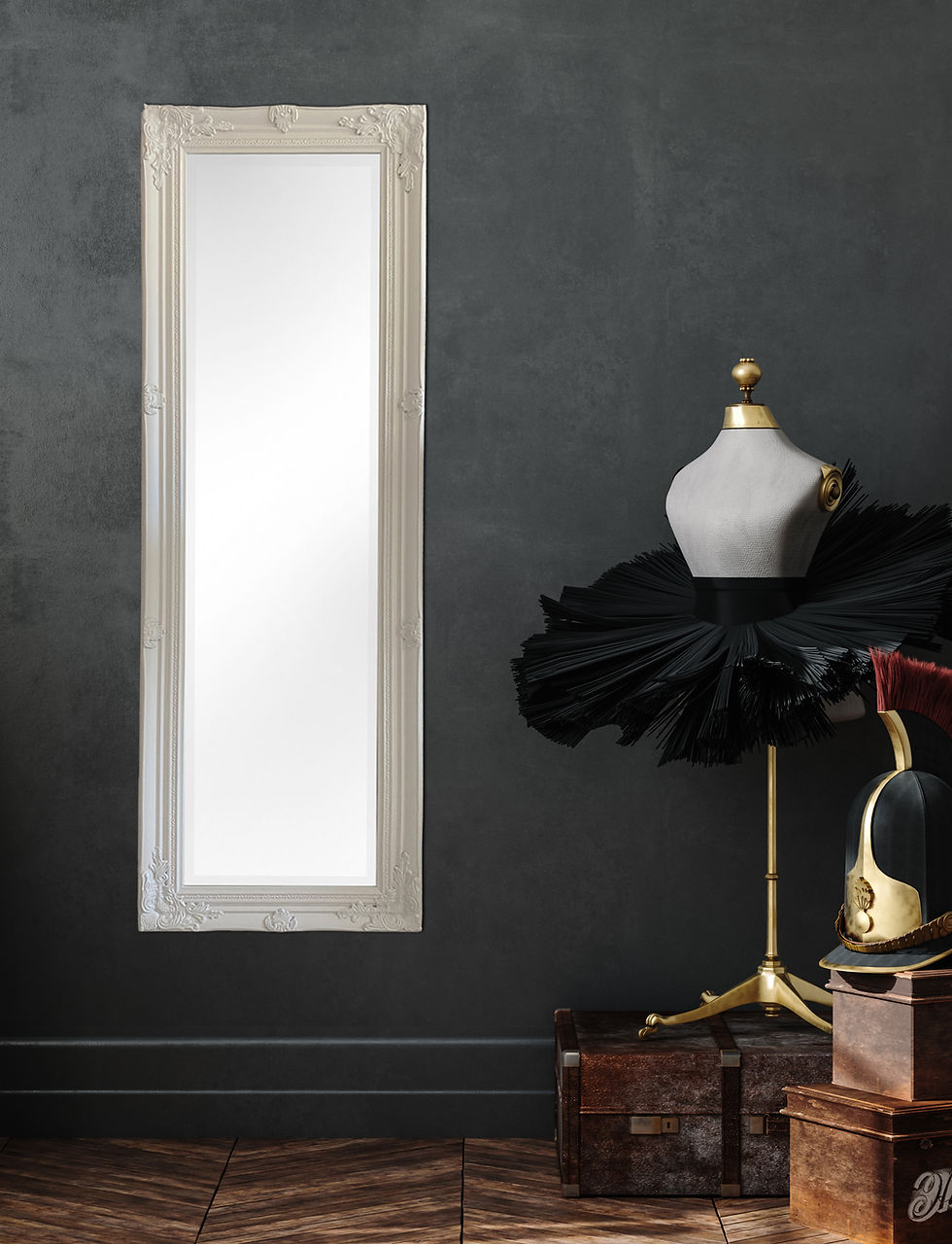 Thumbnail: Tall White Dressing Mirror