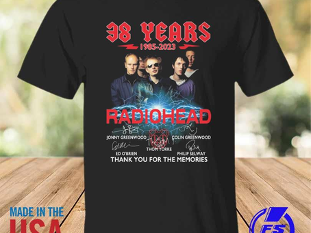 Rainbowtclothingllc - 38 years 1985 2023 radiohead thank you for the memories signatures shirt