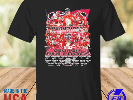 Rainbowtclothingllc - Georgia Bulldogs all team Champions 2023 signatures shirt