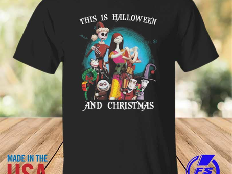 Rainbowtclothingllc - The nightmare before Christmas this is halloween and Christmas shirt
