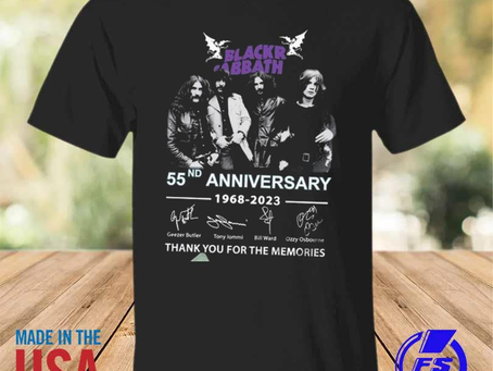 Rainbowtclothingllc - Black Sabbath 55nd anniversary 1968 2023 thank you for the memories signatures