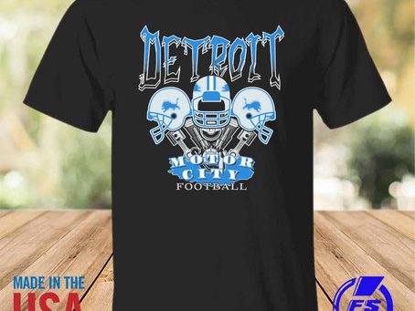 Rainbowtclothingllc - Detroit Lions Motor City Football Helmet Shirt