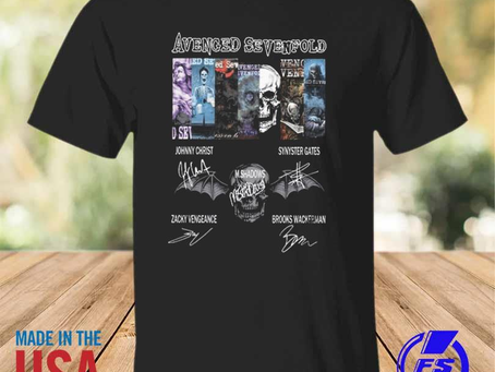 Rainbowtclothingllc - Avenged Sevenfold band rock 2023 thank you for the memories signatures shirt