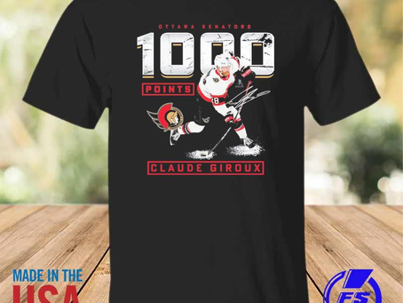 Rainbowtclothingllc - Claude Giroux Ottawa Senators 1,000 Career Points Shirt