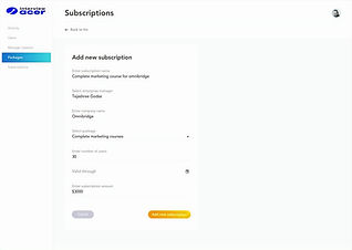 Add Subscriptions