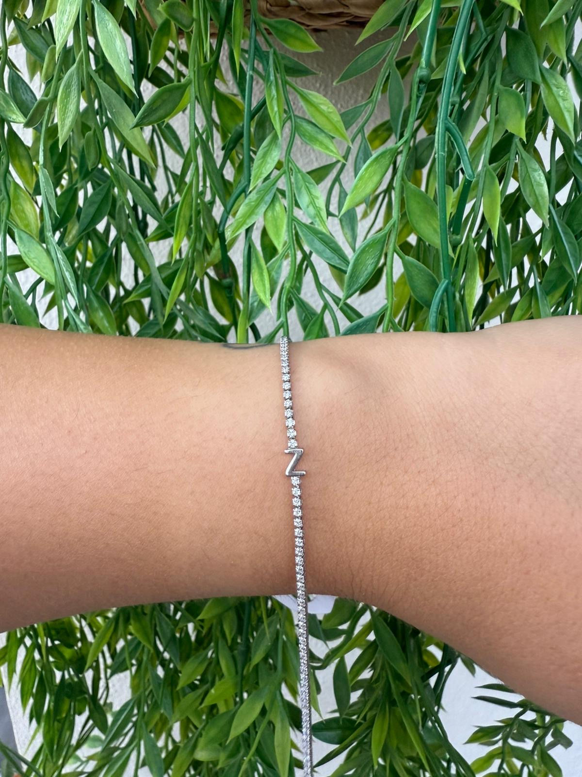 Silver Z Harf Bileklik (16+1)