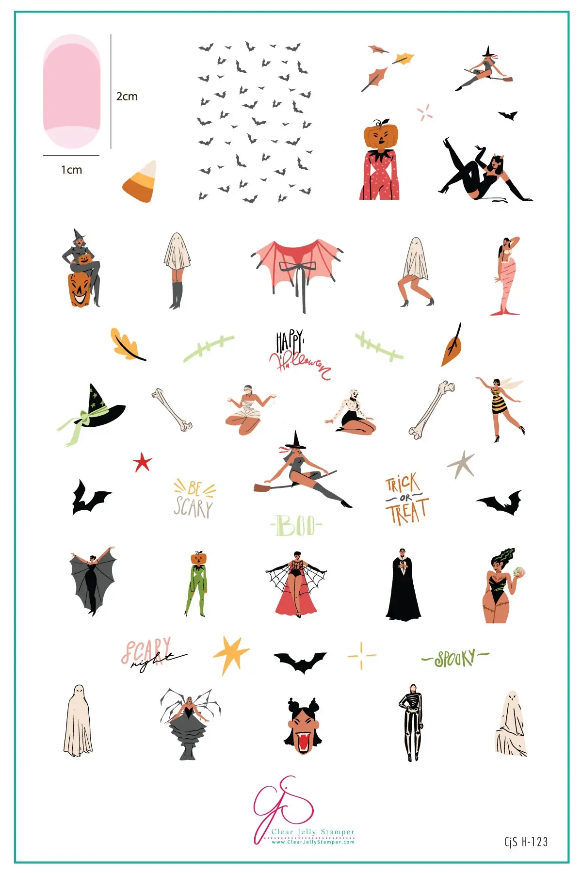 Scary Night (CjSH-123) Steel Nail Art Layered Stamping Plate