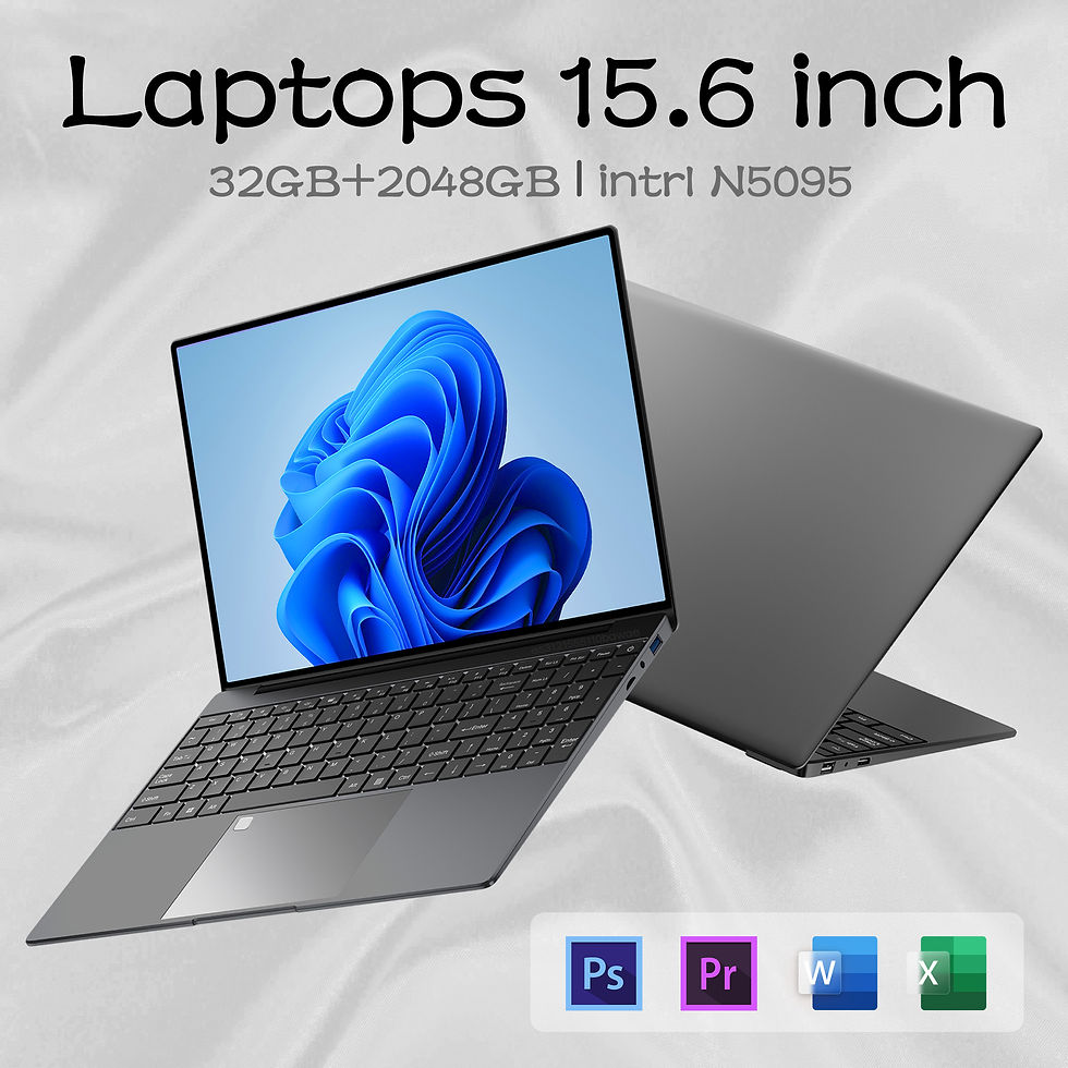 New 15.6" Inch Laptop, Windows 11 Pro N5095 1920x1080 32GB+2048 GB Fingerprint U
