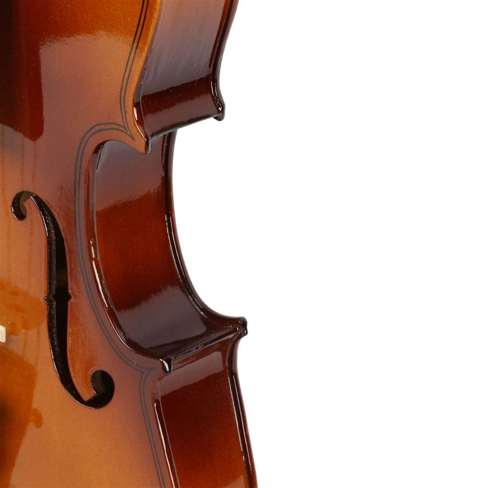 Thumbnail: 3/4 (Child Size) Acoustic Solid Wood Violin with Case, Bow, Bridge, Rosin, Strings, Shoulder Rest, New instrument! Natural Co