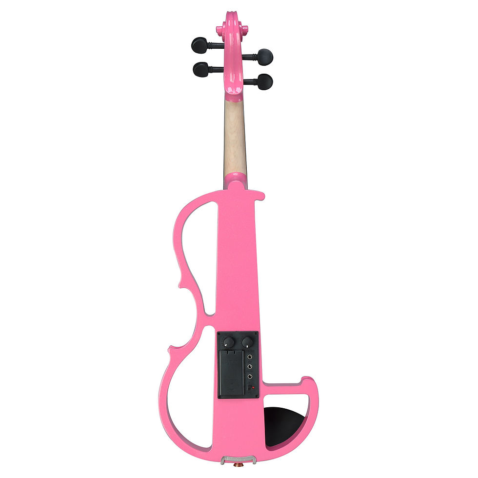 Thumbnail: 4/4 (Full Size) Upscale Electric Silent Pink Violin, Case, Bow, Bridge, Rosin, Strings, Shoulder Rest, New instrument!