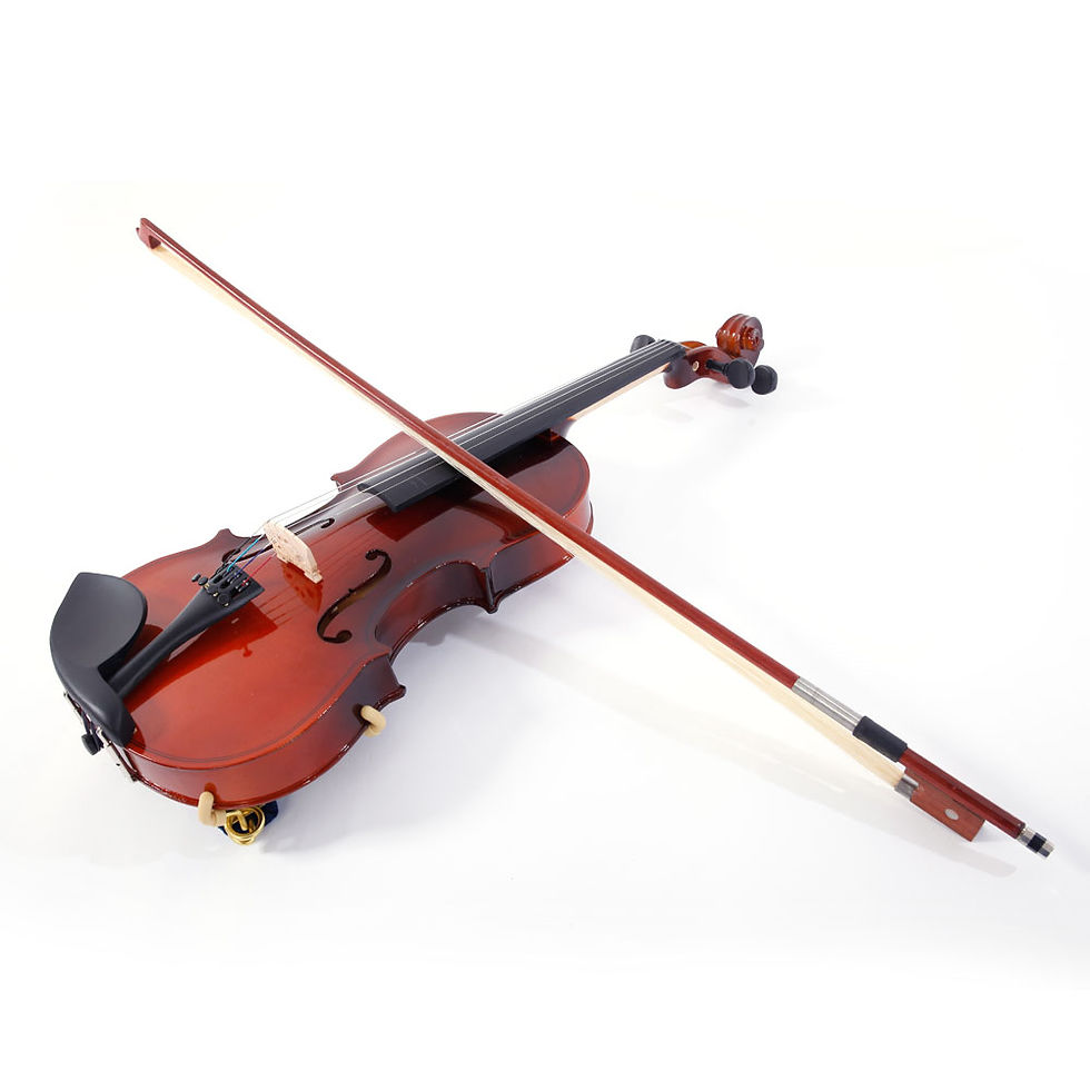 Thumbnail: 1/2 (Child Size) Acoustic Solid Wood Violin with Case, Bow, Bridge, Rosin, Strings, Shoulder Rest, New instrument!