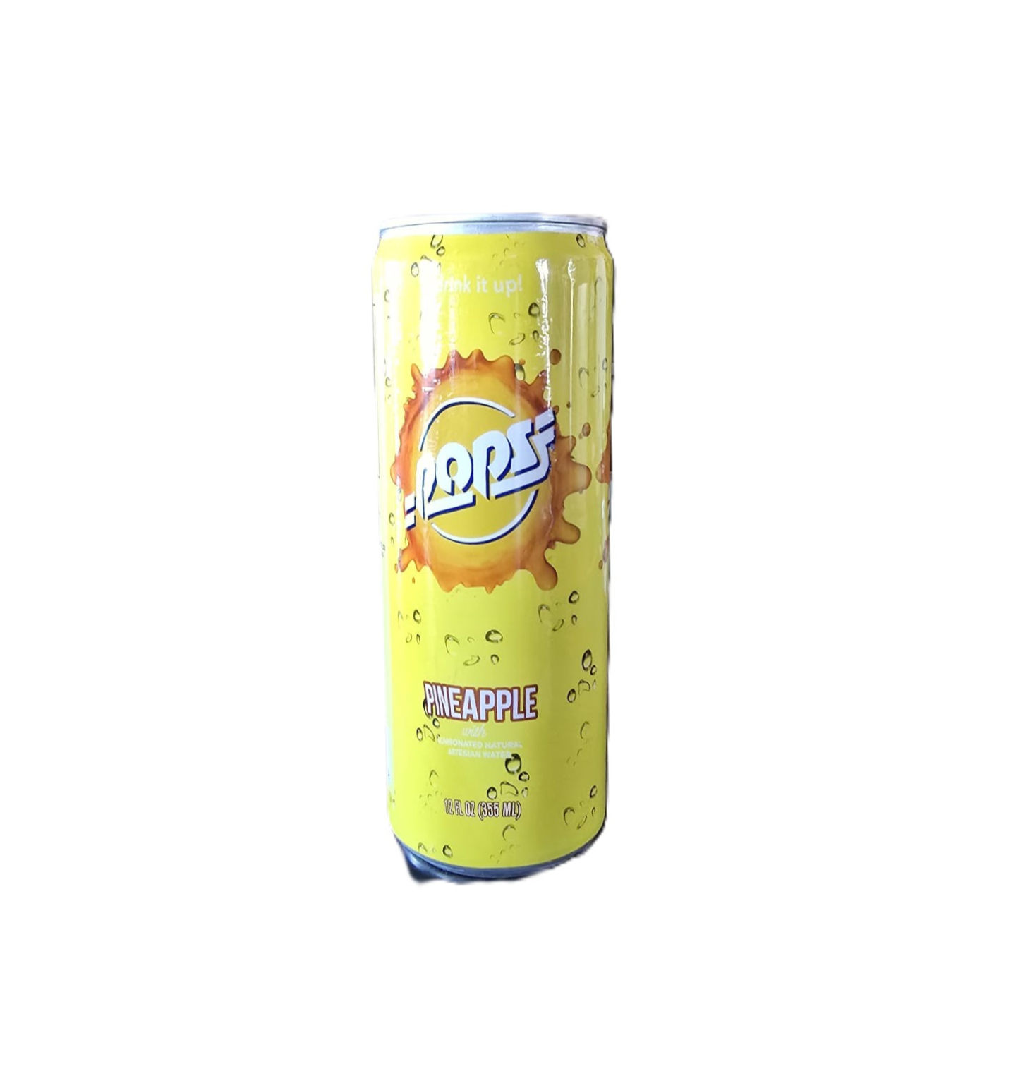 POPS CARBONATED  PINEAPPLE SOFT DRINK 335 ml
