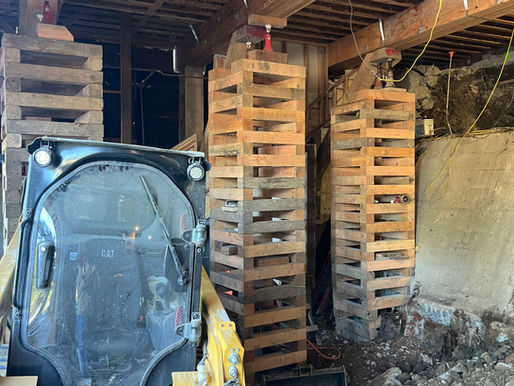 Golden State Shoring providing commercial shoring installation at a construction site in San Mateo.