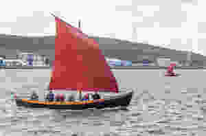Sixereen 'Far Haaf' under sail during Shetland Boat Week 2019. Photograph ©Maurice Henderson