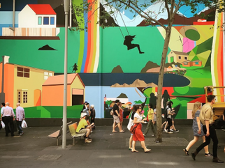 Telstra Mural, Bourke St. Mall, 2015