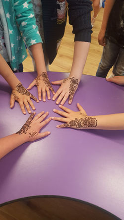 Mehndi henna hands