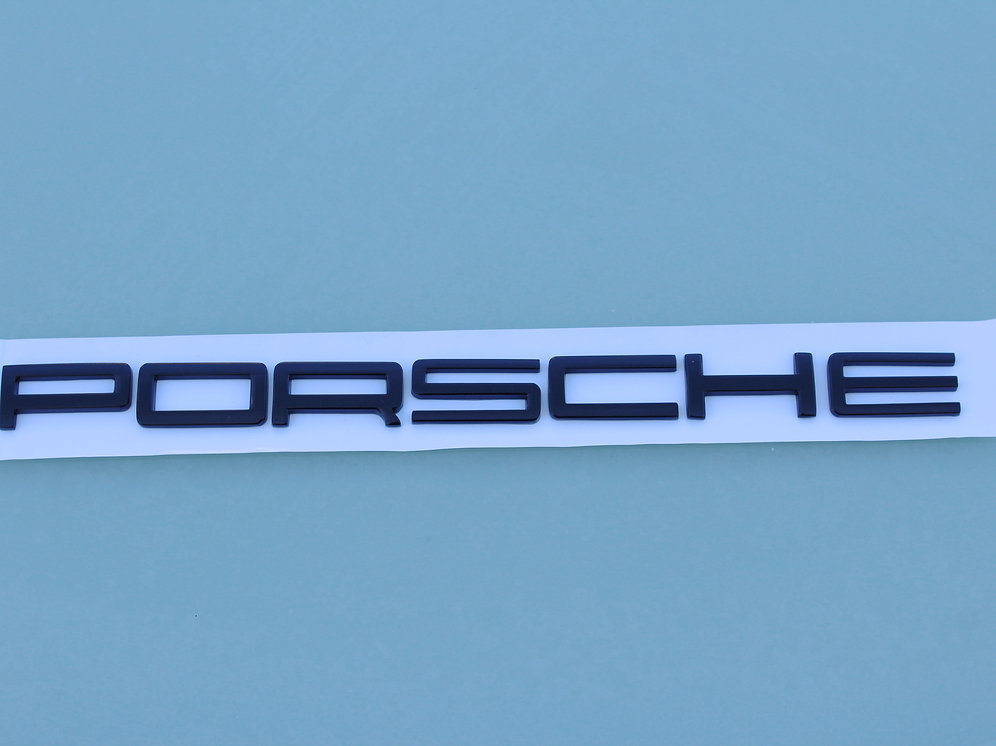 Porsche Letters Turbo S Badge Satin Black Metal 911 reasoncars