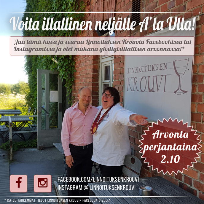 Voita yksityisillallinen neljälle A'la Ulla!