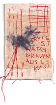 An abstract sampler featuring intuitive geometric embroidery and textile collage by Megan Kennedy