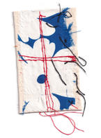 An abstract sampler featuring embroidery and textile collage by Megan Kennedy