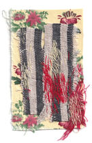 An abstract sampler featuring intuitive geometric embroidery and textile collage by Megan Kennedy