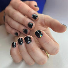 nail art : dégradé paillettes