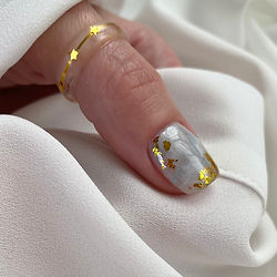 nail art : foil marbrage