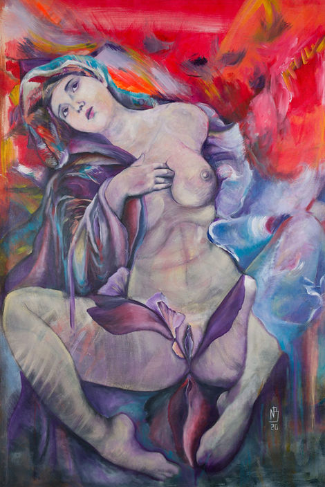 En pamoison - Peinture acrylique sur toile - 80*120 cm - 2020