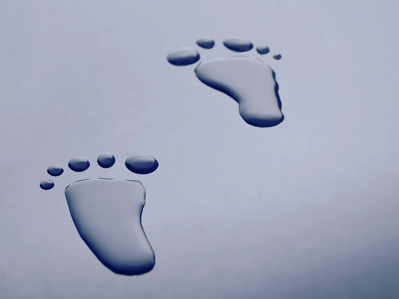 trace de pas dans le sable