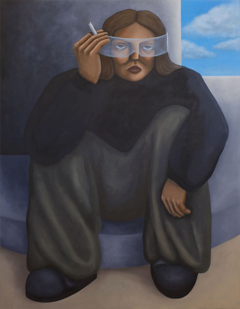 COMPUTER EYES - Peinture huile sur toile - 89*116cm - 2024