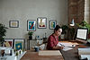 espace de bureau avec tableaux