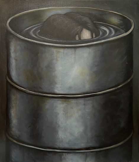 HOST BARREL - Peinture huile sur toile - 54*65cm - 2025
