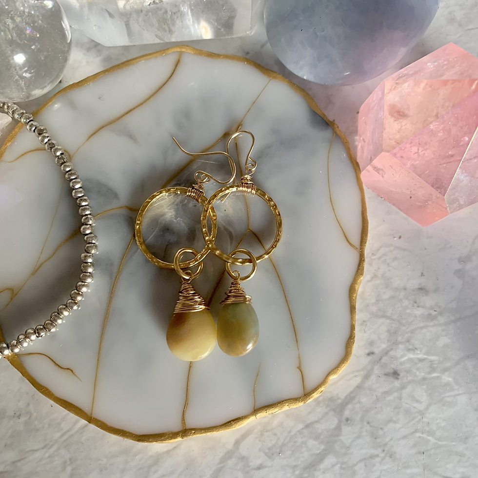 Thumbnail: Earthy Amazonite Hoops