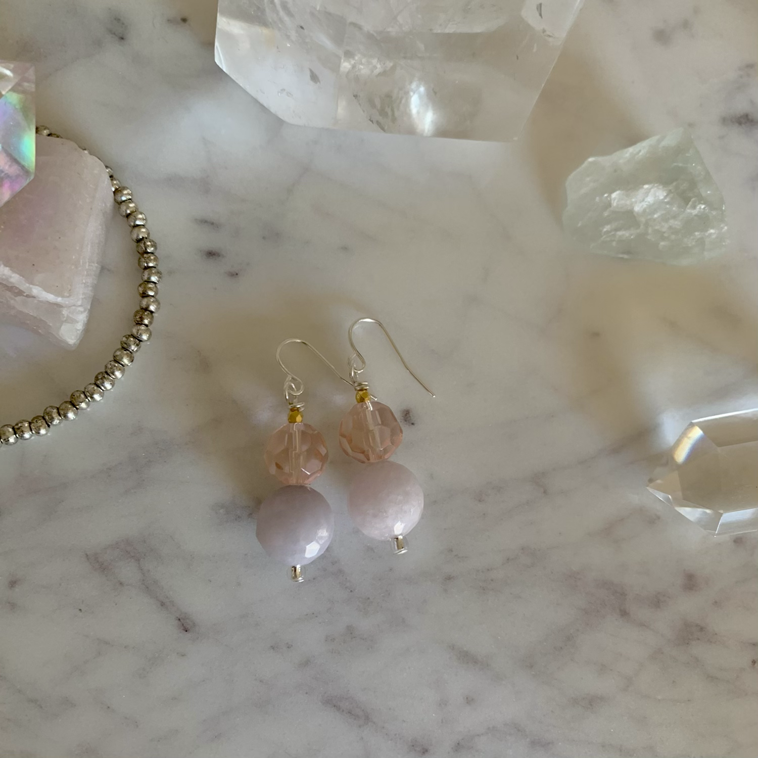 Lavender Grey Jade Drops