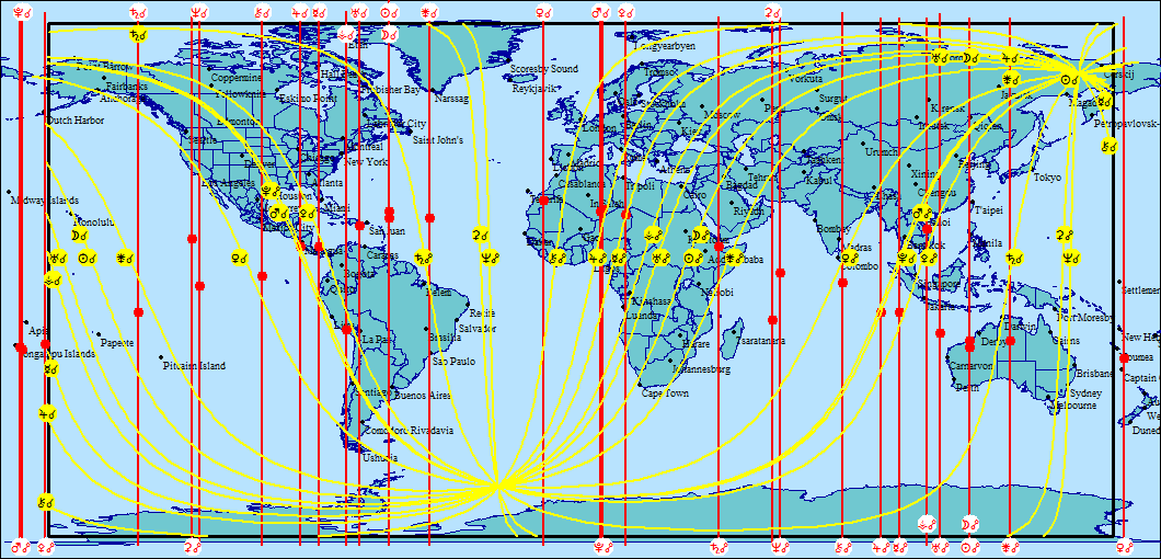 Global Hot Spot Map for Taurus New Moon May 19, 2023