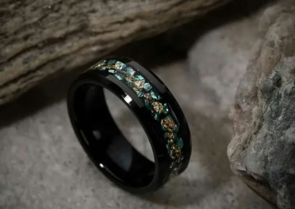 섬네일: Green Coral Fragment Signet Ring