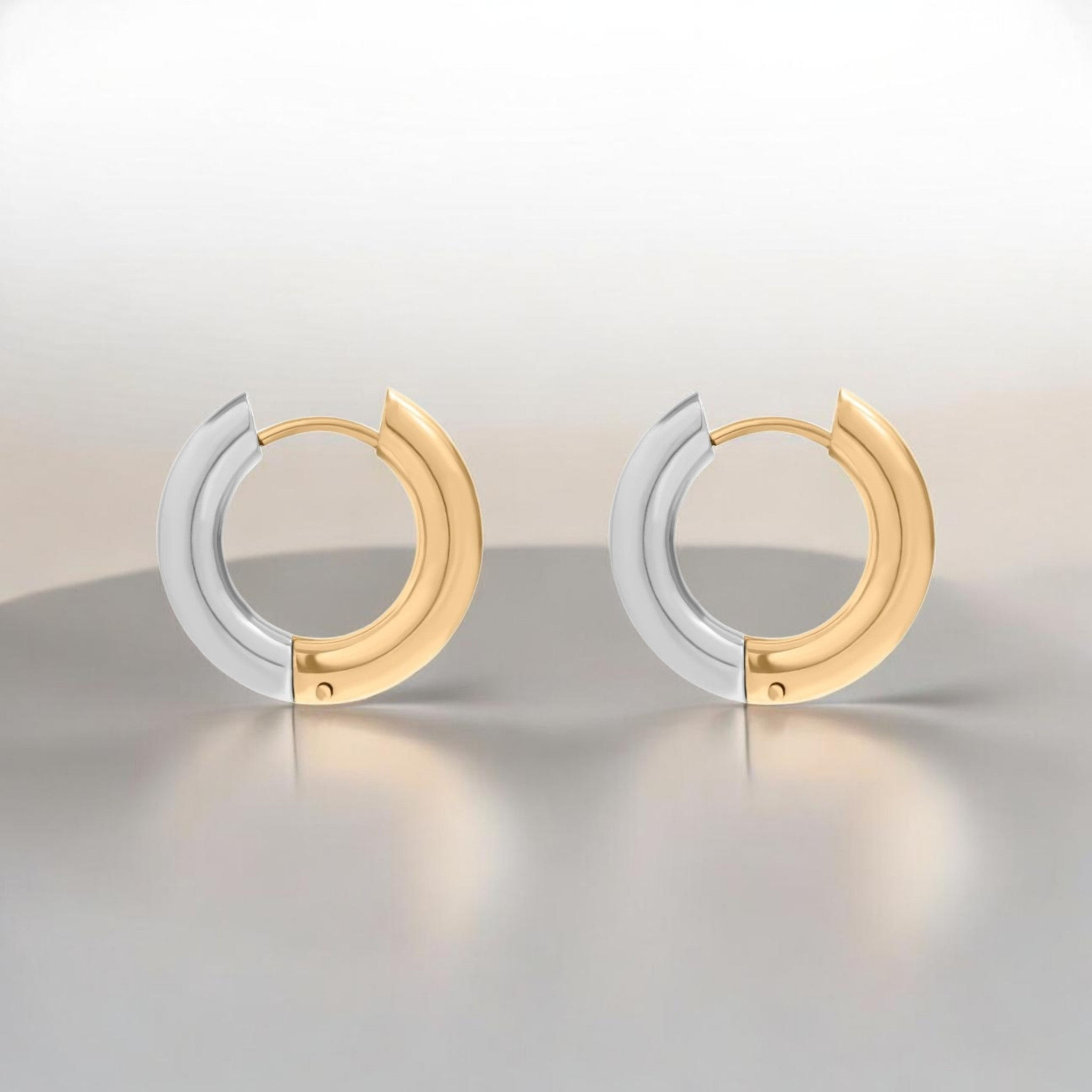 Two Tone Hoop Earrings